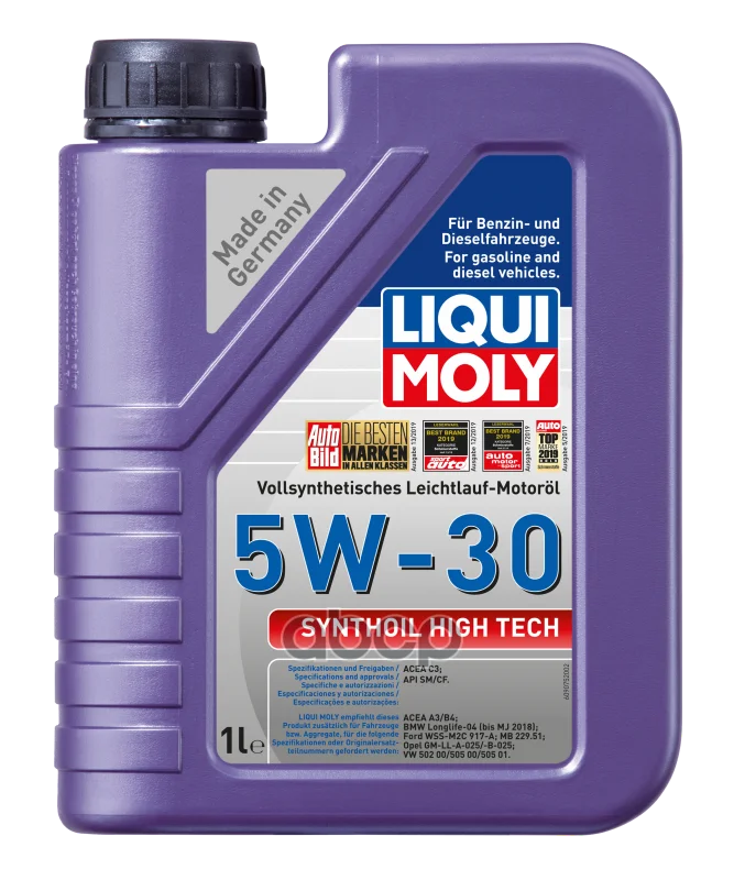 Снят, Замена 9075 5w-30 Sm/Cf Synthoil High Tech 1л (Синт.Мотор.Масло) Liqui moly арт. 20957