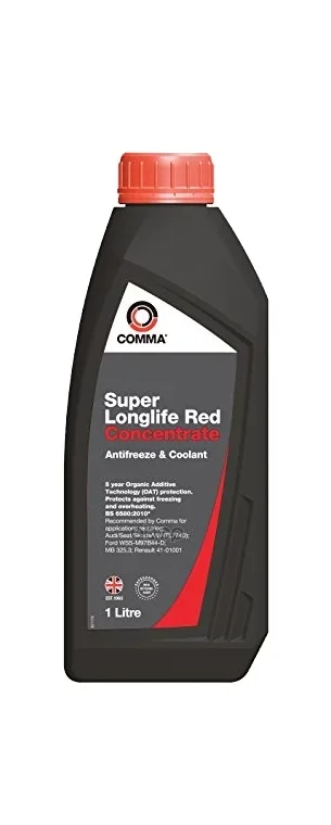 Comma Super Ll Red - Antifreeze (1l)_антифриз! Красный, Конц Tl774d, Wss-M97b44-D, Mb 325.3 COMMA арт. SLA1L
