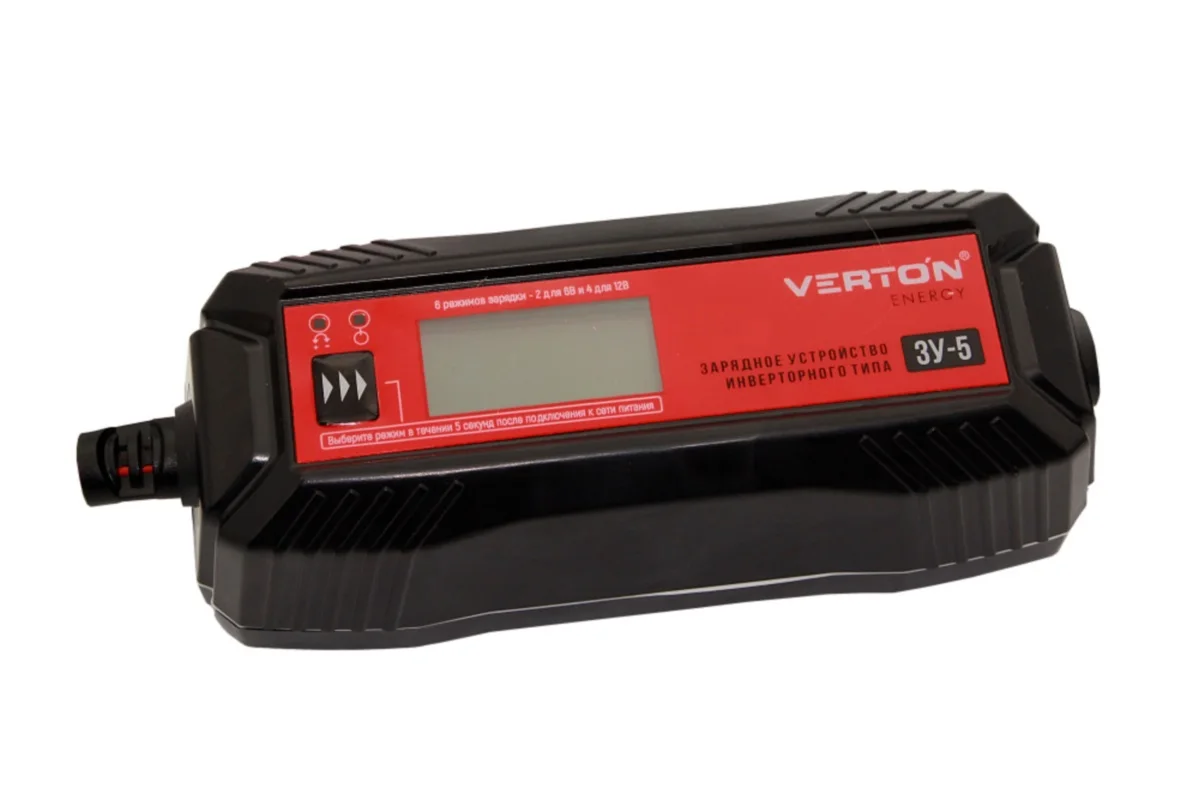 Зарядное устройство VERTON Energy ЗУ-5 60Вт 6/12В 1,2-120Ah LCD