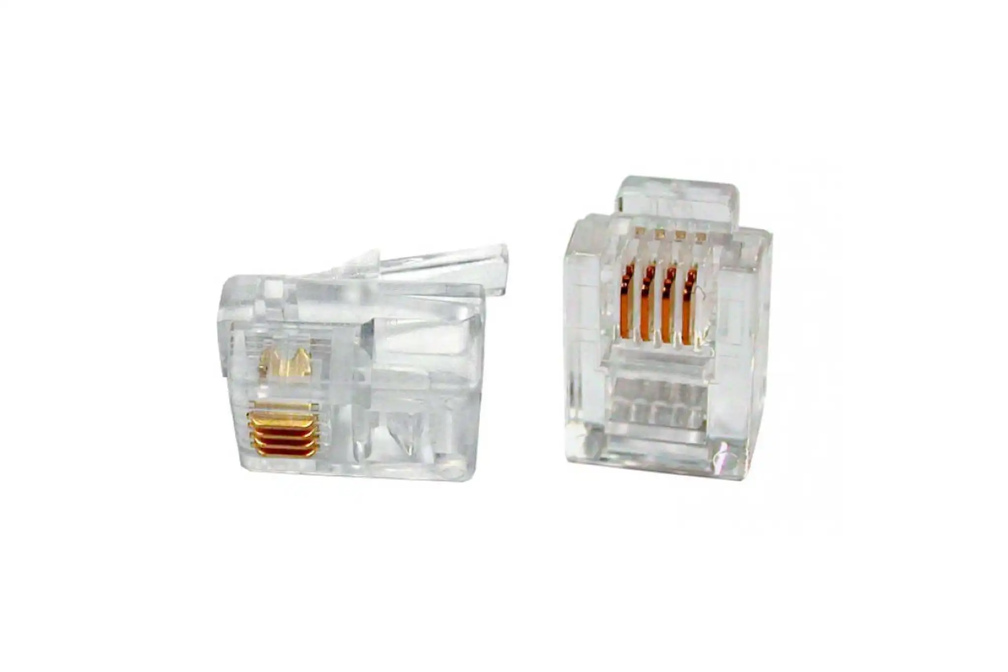 Телефонный коннектор TWT RJ-11 4P4C для трубки, 100 шт. в упаковке PL11-4P4C/100