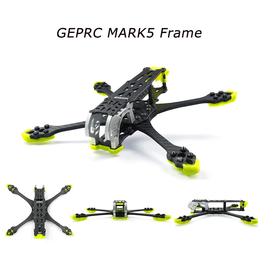 Рамка GEPRC MARK5 совместима с воздушным блоком, CADDX VISTA и аналоговым VTX, быть установлена с Naked 8/Insta 360 GO2