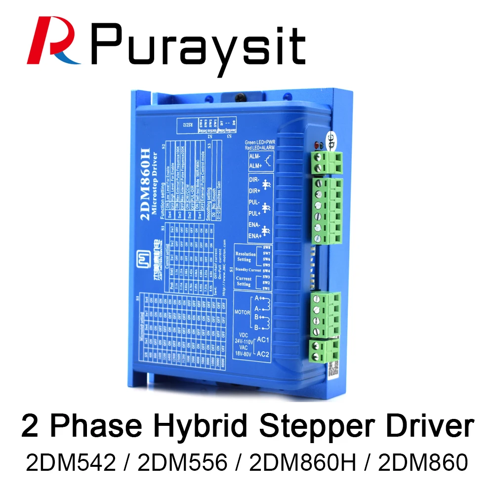 Puraysit JMC 2DM542-06 2DM542 2DM420 2DM556 2DM860H 2DM860 2-фазный гибридный драйвер шагового двигателя