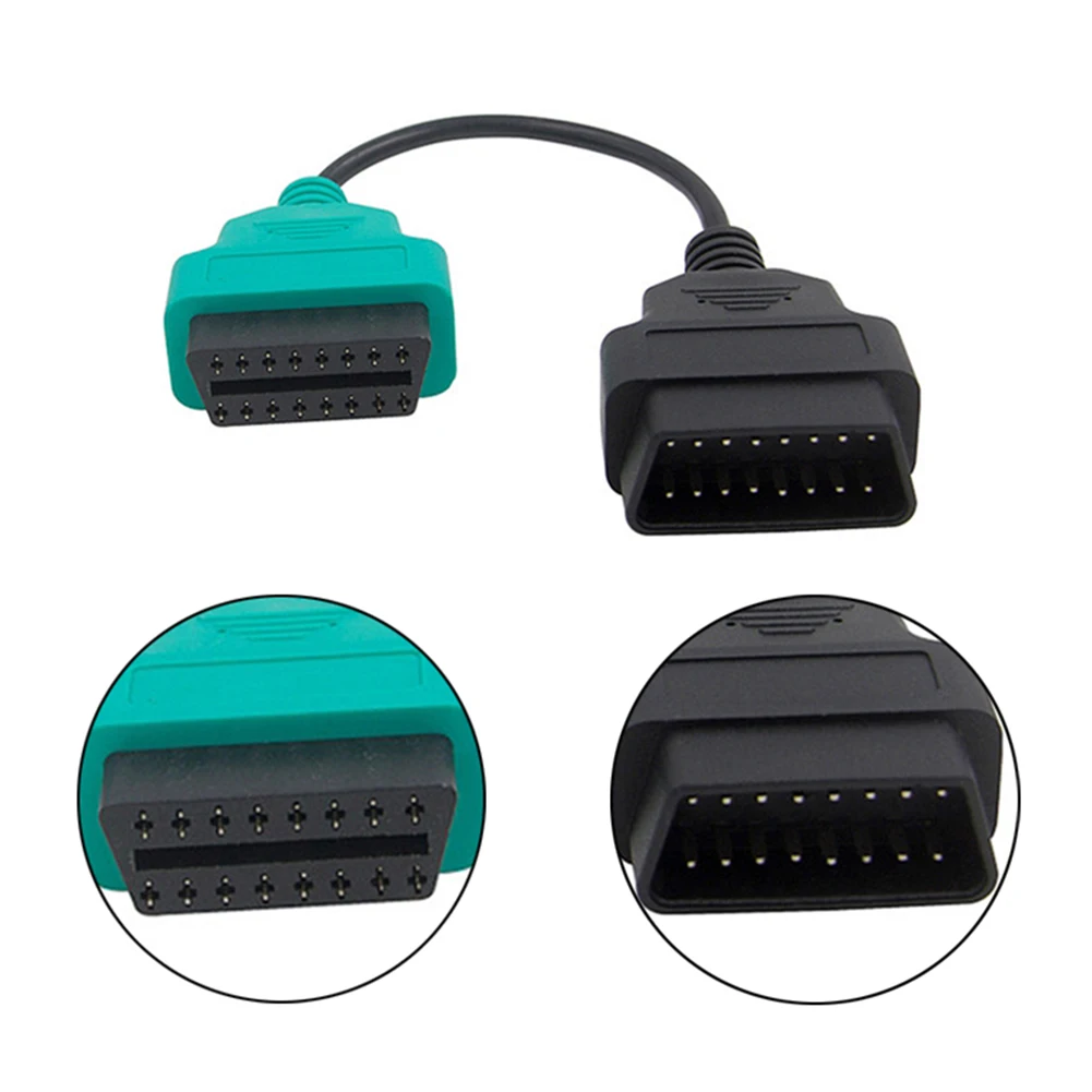 Фото ELM327 OBD 2 кабель для Fiat ECU 16 Pin MultiECUScan OBD2 OBD диагностический инструмент сканер считыватель кодов адаптер автомобильный соединительный кабель №2