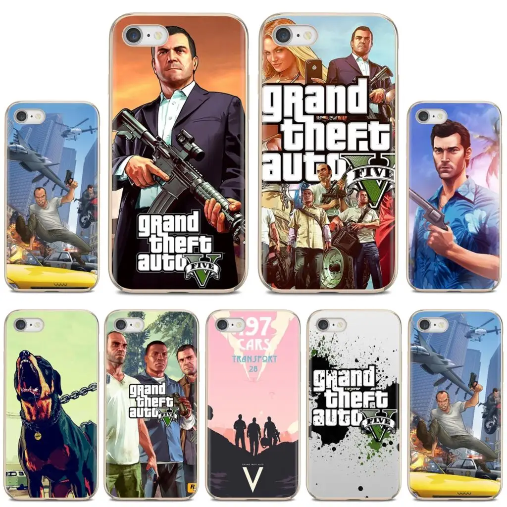 Grand Theft Auto V GTA 5 для Samsung Galaxy A10 A40 A50 A70 A3 A5 A7 A9 A8 A6 плюс 2018 2015 2016 2017 силиконовым отделением для кредитных карт