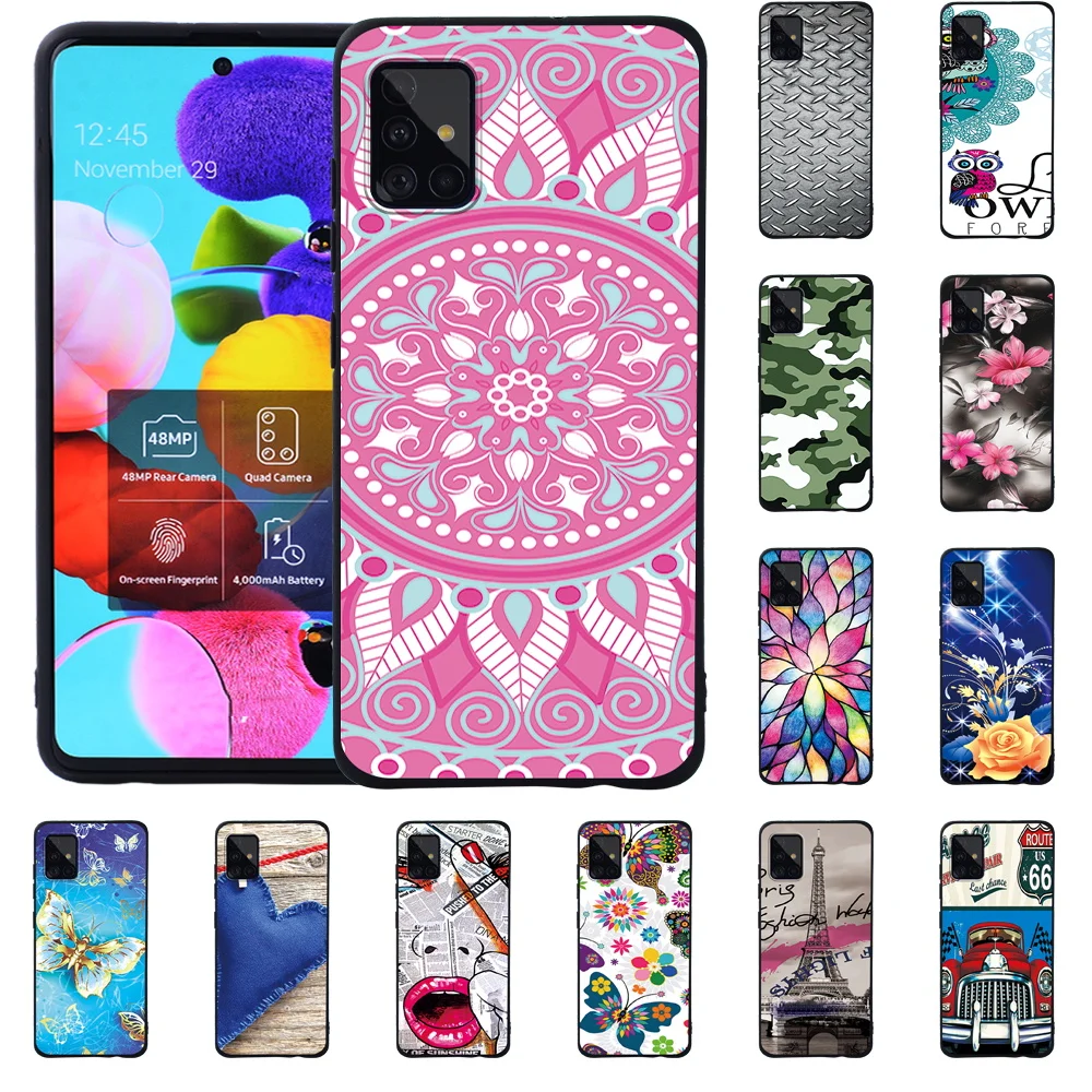 Противоударный чехол для телефона Samsung Galaxy A10/A20E/A30S/A40/A50/A50S/A70/A70S/A51/A71, Мягкая силиконовая задняя крышка из ТПУ
