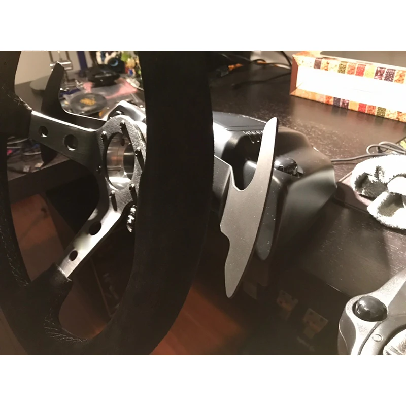 Фото Сверхмощный лопастные переключатели адаптер для Logitech G29 G920 гоночный автомобиль радиоуправляемая игра модификация колеса 14 