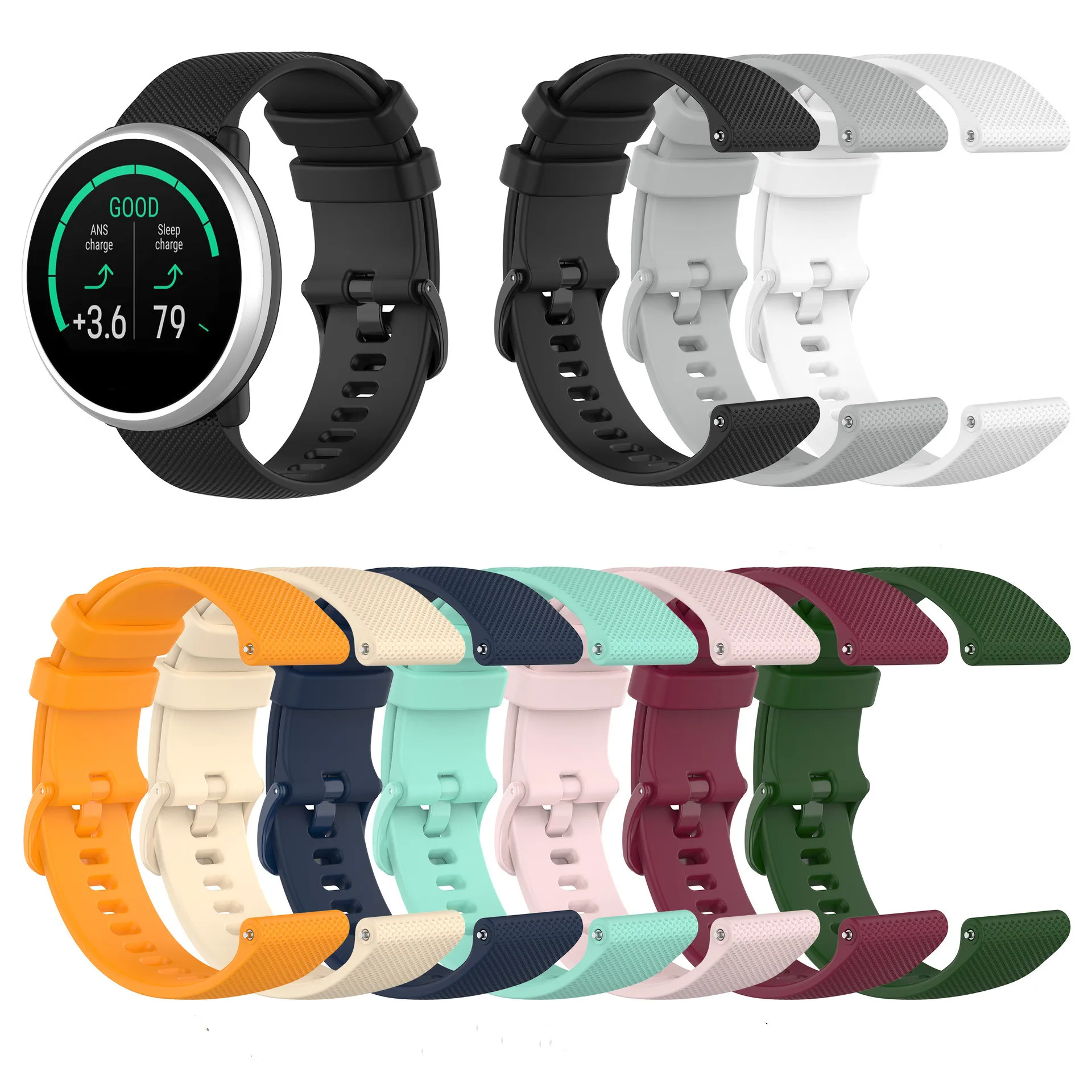 Ремешок силиконовый спортивный для смарт-часов POLAR Ignite 1 2, сменный Браслет для часов Polar Unite, 20 мм