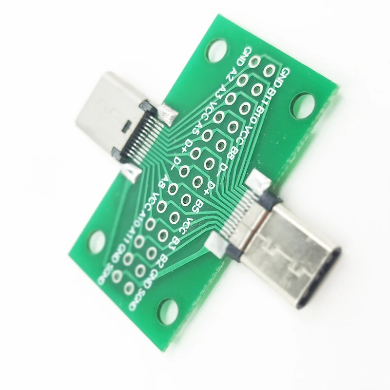 Тестовая печатная плата типа c «папа-мама» Универсальная плата с портом USB 3.1 20,6*36,2 мм Тестовая плата БЕЗ контакта (art.: 3920cf58f1264) - 3920cf58f1264
