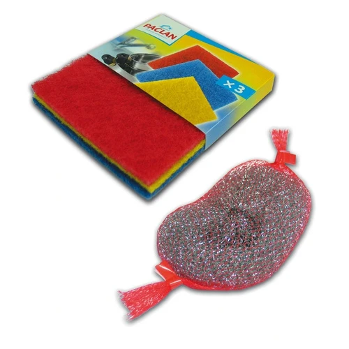 Мочалки для посуды Paclan, металлическая, 3 штуп (art.: 3920b6d9f3531) - 3920b6d9f3531