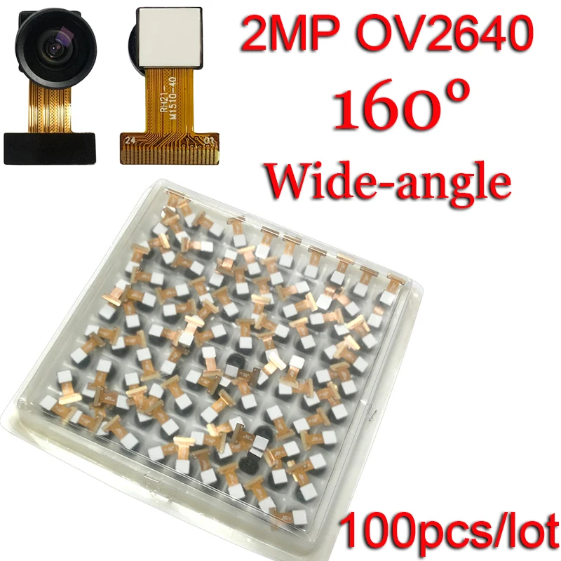 Камера OV2640 2 Мп с углом обзора 100 градусов, 160 шт., для модуля камеры ESP32, широкоугольная камера 2 миллиона пикселей, бесплатная доставка