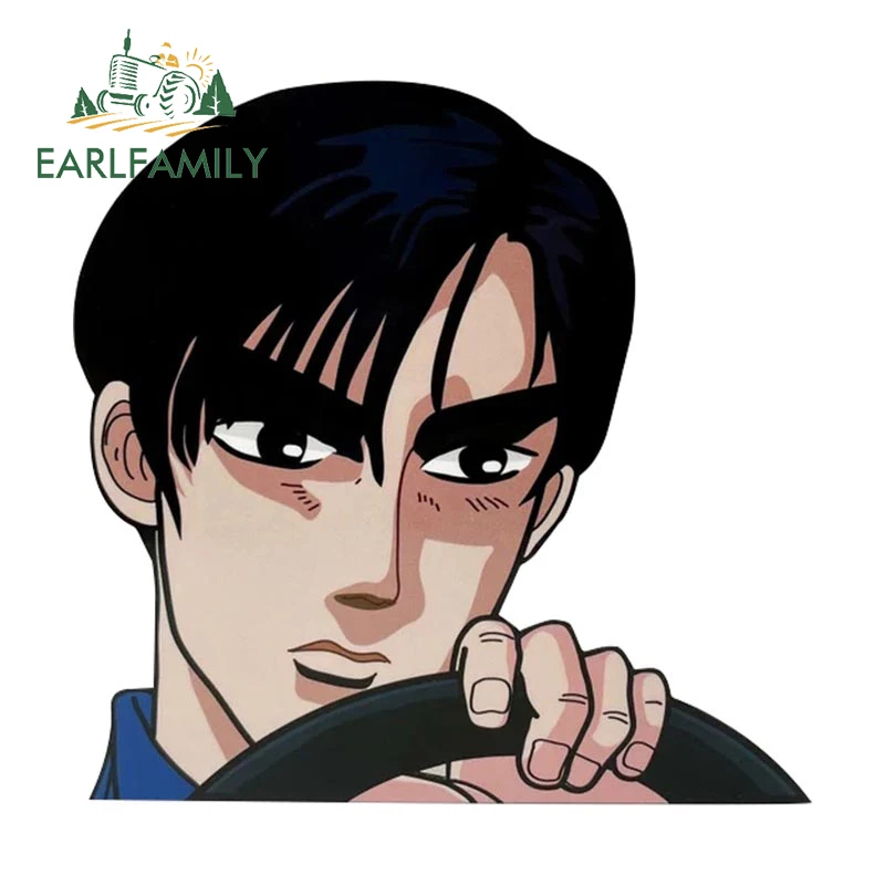 EARLFAMILY 13 см x 12,8 см для начального D Peek смешные аниме наклейки на автомобиль мотоцикла Campervan аксессуары для автомобиля Наклейка