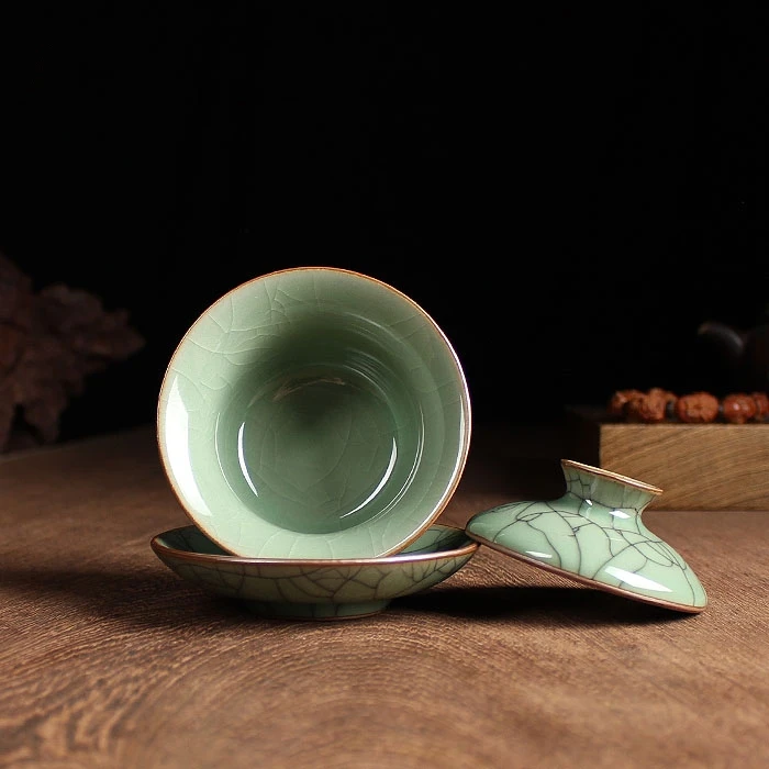 Фото Керамическая чаша с покрытием Longquan Celadon Tureen Kung Fu Teacup №3