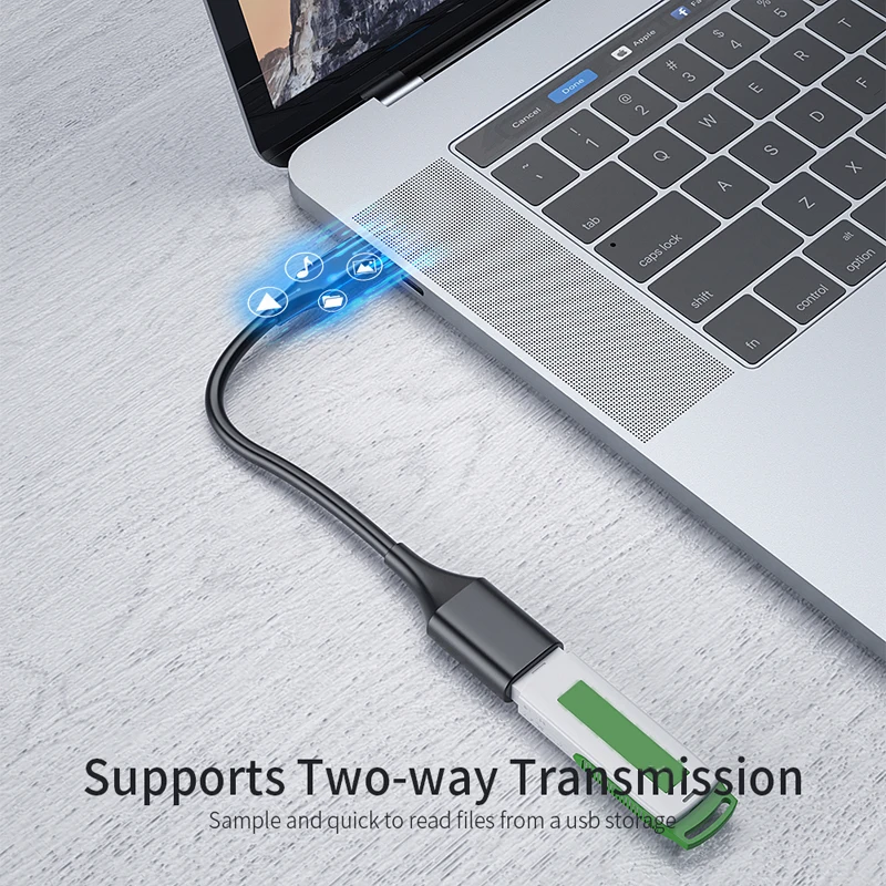 Фото Кабель-адаптер OTG с Type C на USB 3,0, высокоскоростной преобразователь данных для Samsung, Xiaomi, Huawei, мыши, клавиатуры, принтера, USB C, кабель №4