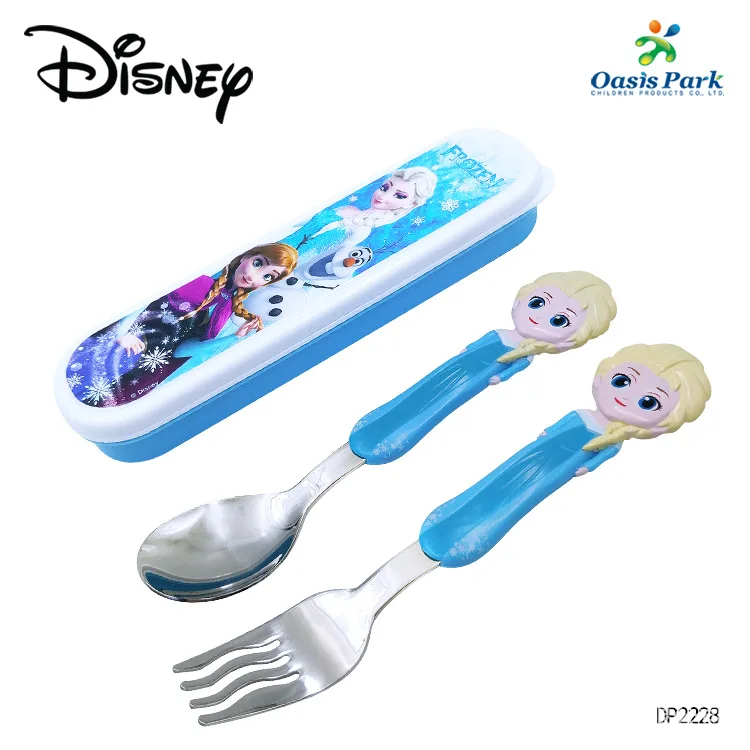 Детская посуда Disney из нержавеющей стали, Детская набор ложка и вилка, портативная обучающая ложка (art.: 3a37b6391b0) - 3a37b6391b0