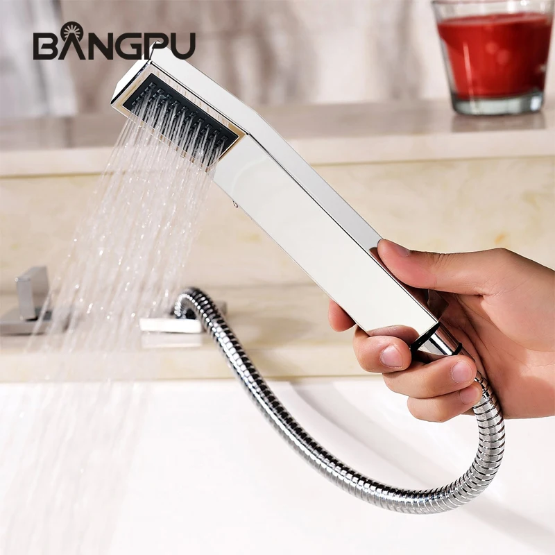 Хромированная Лейка для душа высокого давления BANGPU, ручная Лейка для душа из АБС-пластика, водосберегающая ручная Лейка для душа