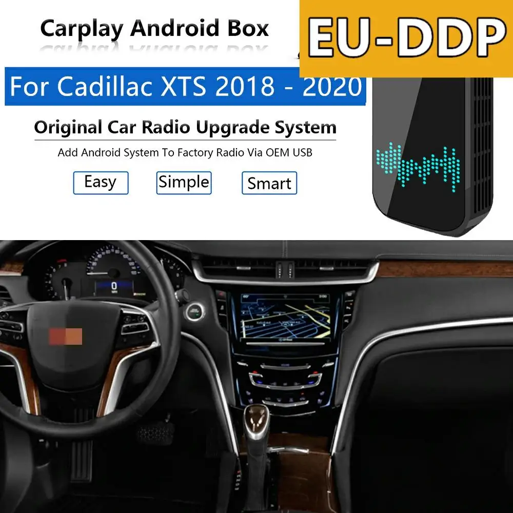 Android AI Box Carplay обновленный для Cadillac XTS 2018 - 2020 радио Apple Авторадио автомобильный мультимедийный плеер Wifi