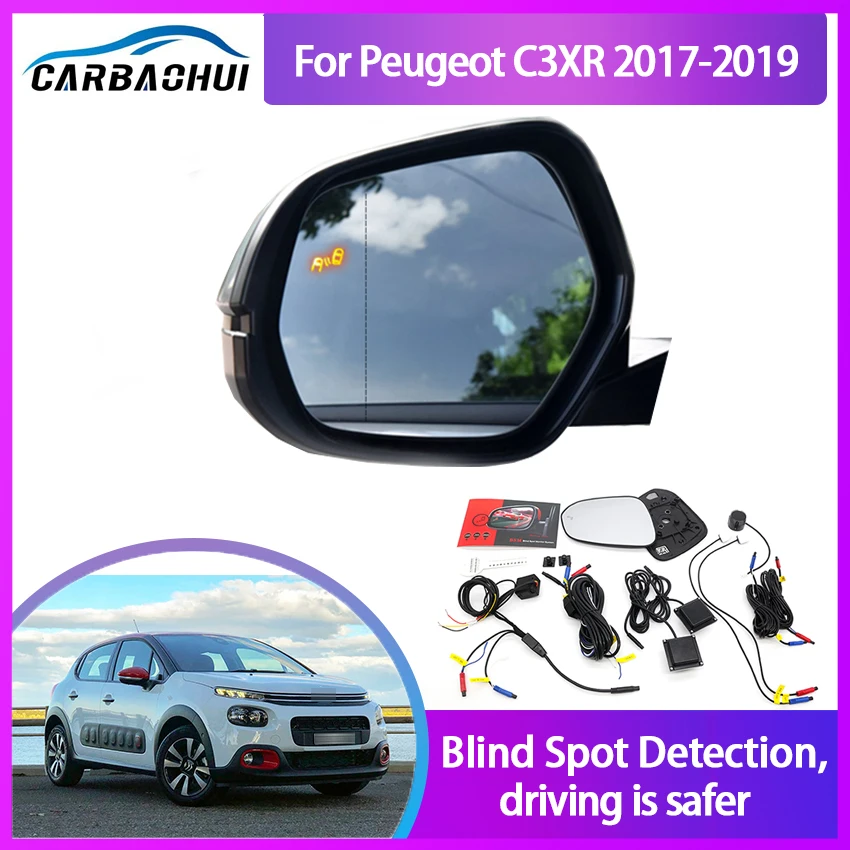 Радар миллиметрового диапазона, мониторинг слепых зон BSA BSD BSM для Peugeot C3XR 2017-2019, помощь при вождении, параллельная безопасность, помощь при смене
