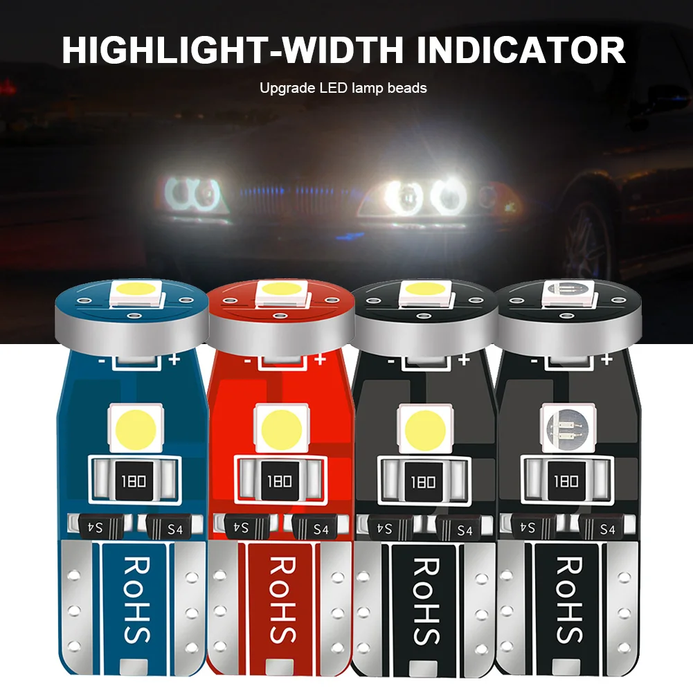 SUHU 10 шт. T10 501 194 W5W 7020 3SMD лампы для номерного знака супер яркие Canbus без ошибок Ксеноновые белые светодиодные светильник пы с клиновидным цокол...