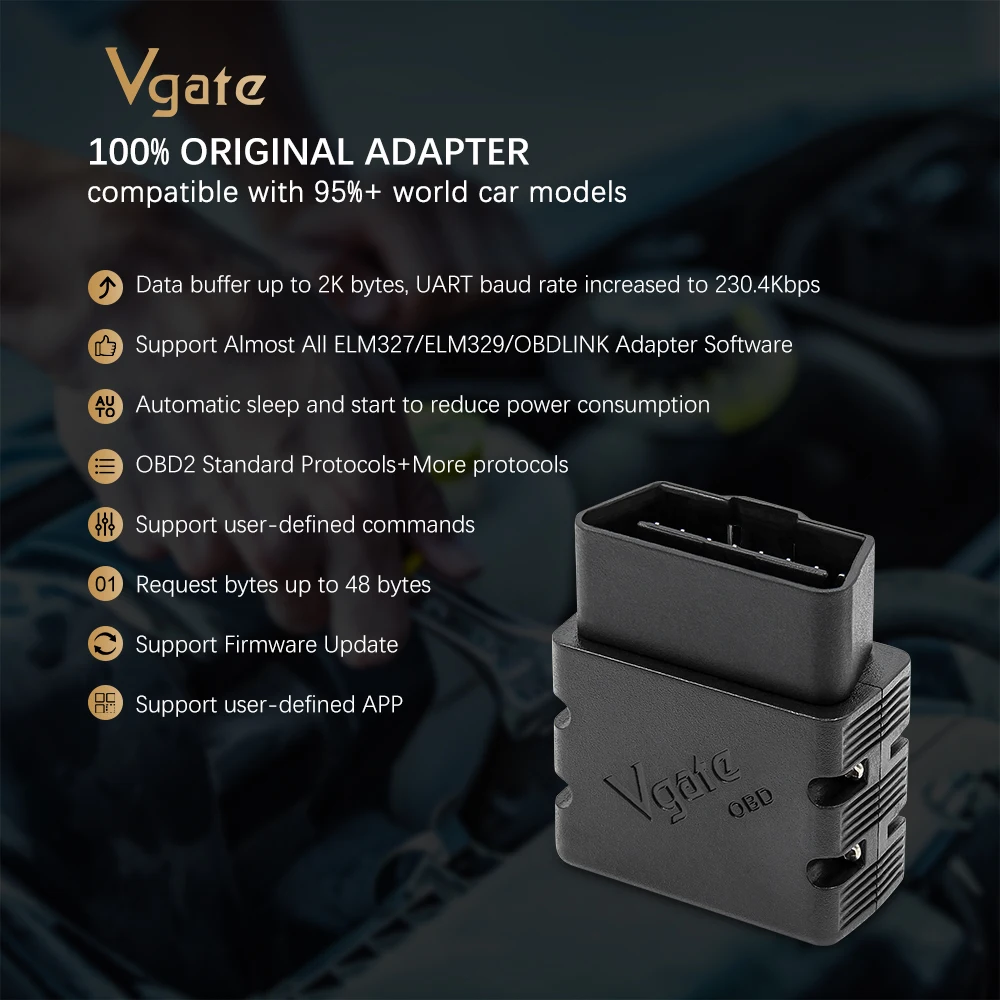 Оригинальный Vgate vLinker MC + ELM327 Bluetooth 4,0 OBD 2 OBD2 ELM 327 wifi автомобильный диагностический сканер для IOS Android автоматический инструмент (art.: 3920c2bf79c34) - 3920c2bf79c34