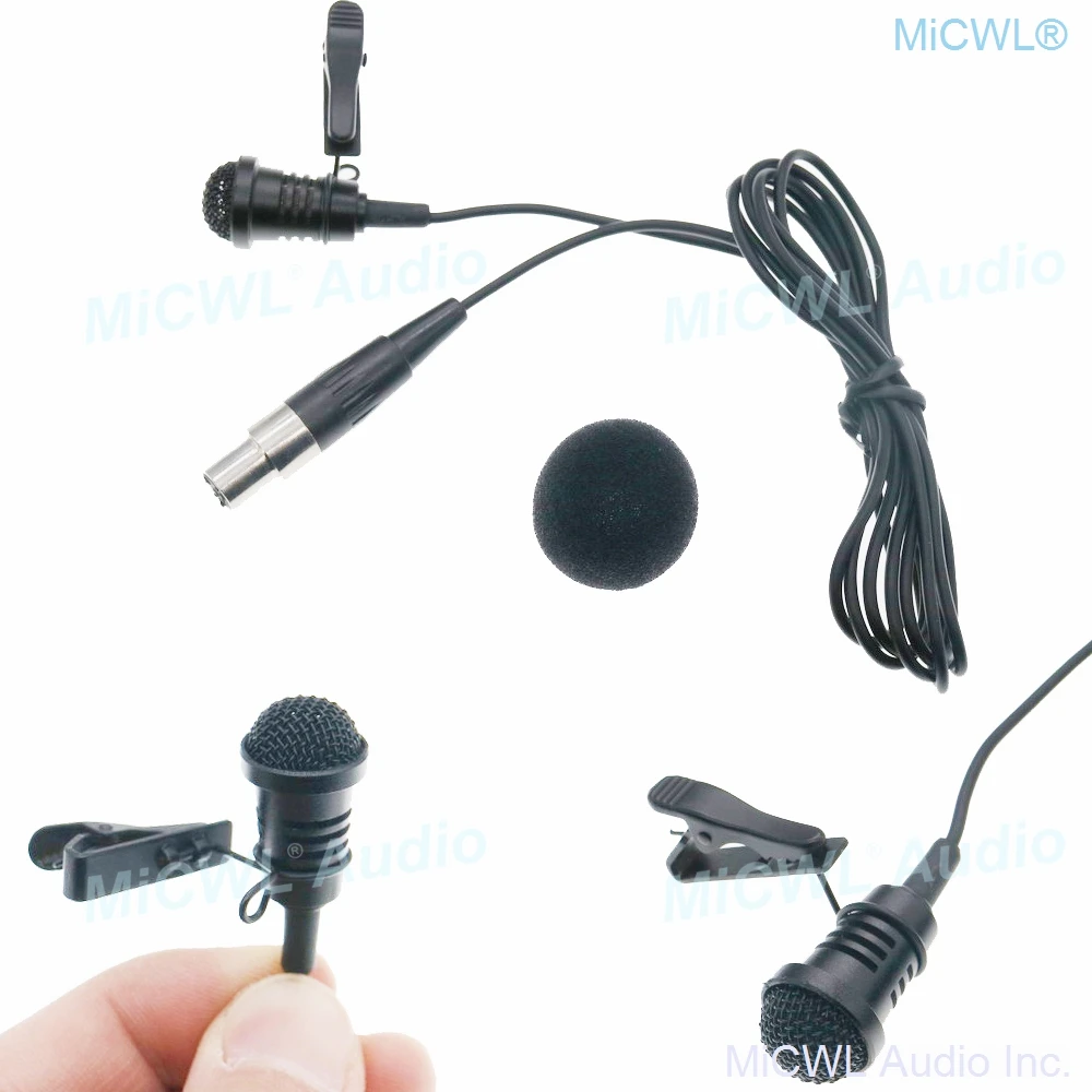 Кардиоидный микрофон с зажимом для галстука для Shure SLX ULXD URD SLXD PGX QLXD UR BeltPack Mini TA4F Lavalier Mike