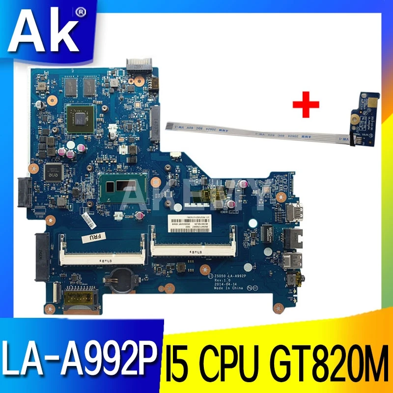 AK для ноутбука HP 15-R Motheboard 15,6 дюймов 760970-501 760970-001 ZSO50 LA-A992P основная плата I5-4210U CPU GT820M GPU