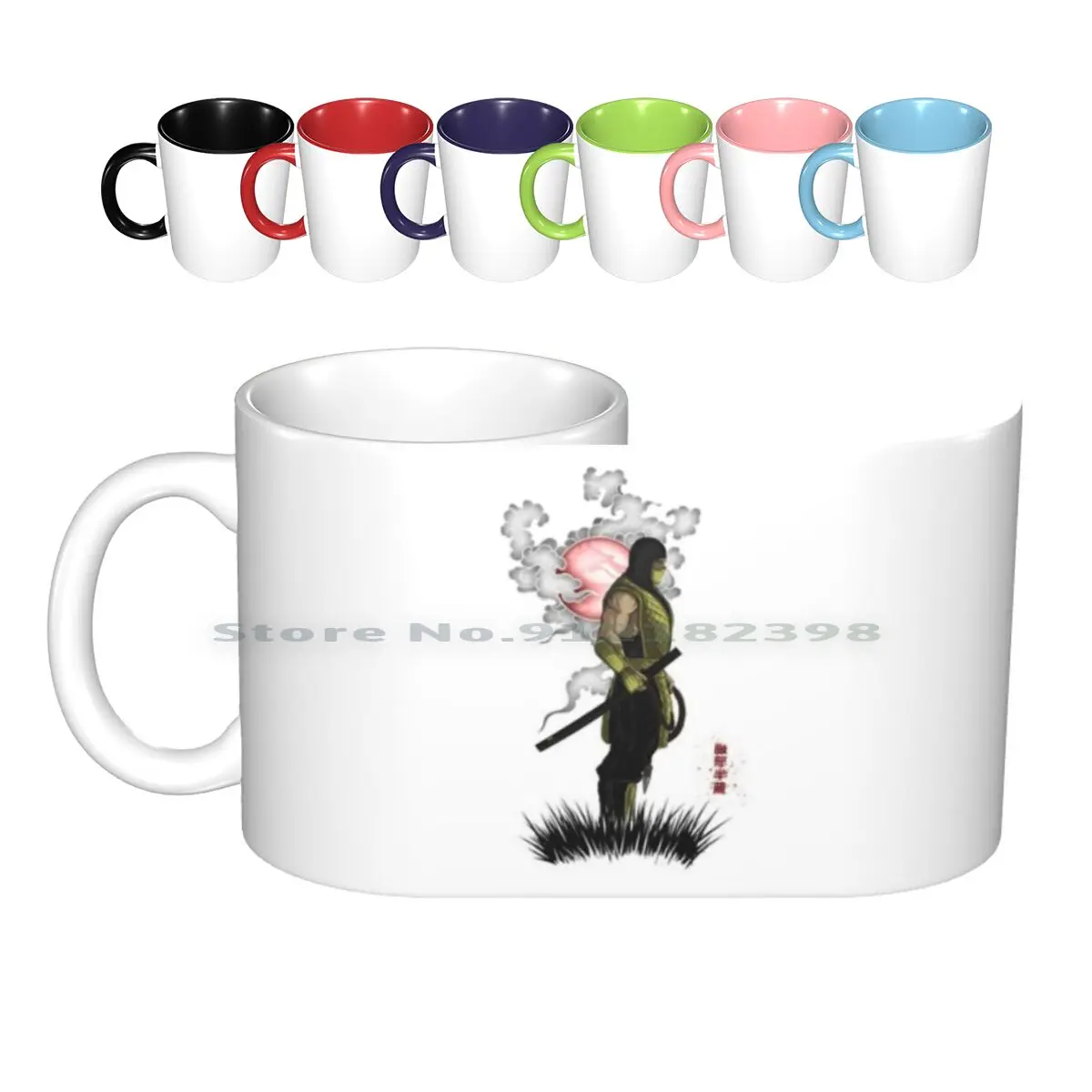 Керамические кружки Shinobi, кофейные чашки, Кружка для молока и чая, Скорпион, морталь, мертал, Kombat, Mortal Kombat, Kombat, Скорпион Sub Zero