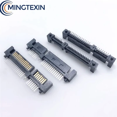 SATA разъем 22Pin 7 + 15P интерфейс жесткого диска Однорядный прямой контактный разъем