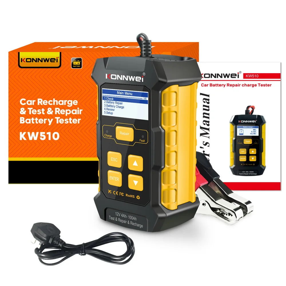 Фото Тестер автомобильного аккумулятора KW510, 12 В, 5 А №3