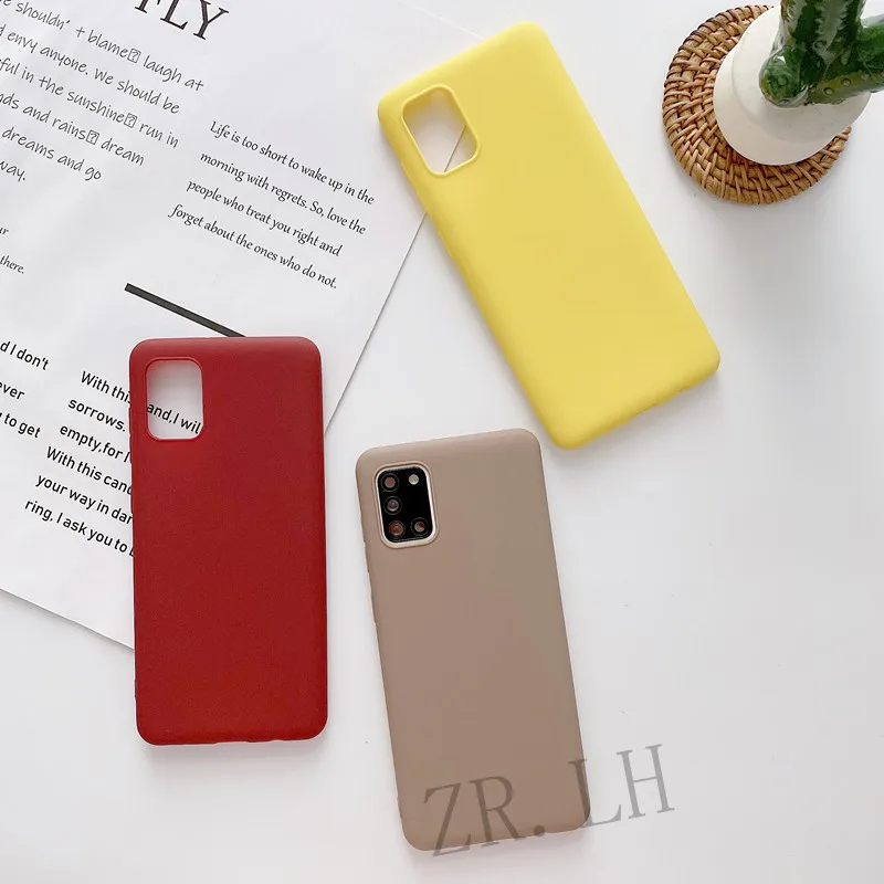 Силиконовый чехол ярких цветов для Samsung Galaxy S24 S22 note 20 10 9 8 s10 s8 plus S20, ультраматовый мягкий чехол из ТПУ