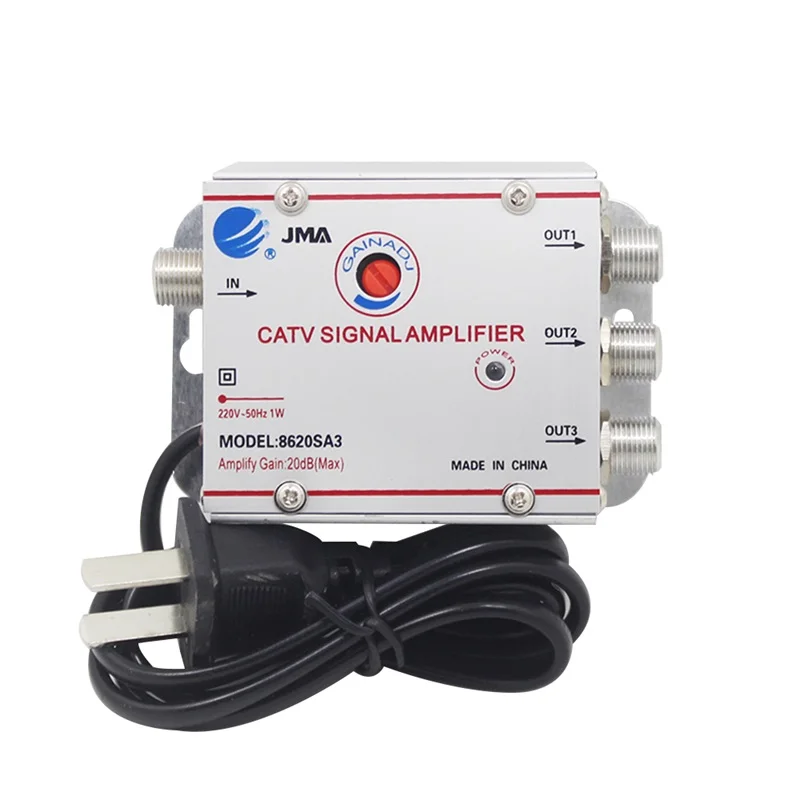 Новый 2/3 способ 20 дБ CA ТВ антенна усилитель сигнала усилитель сплиттер US plug AMP сплиттер домашнее ТВ оборудование от 45 МГц до 860 МГц