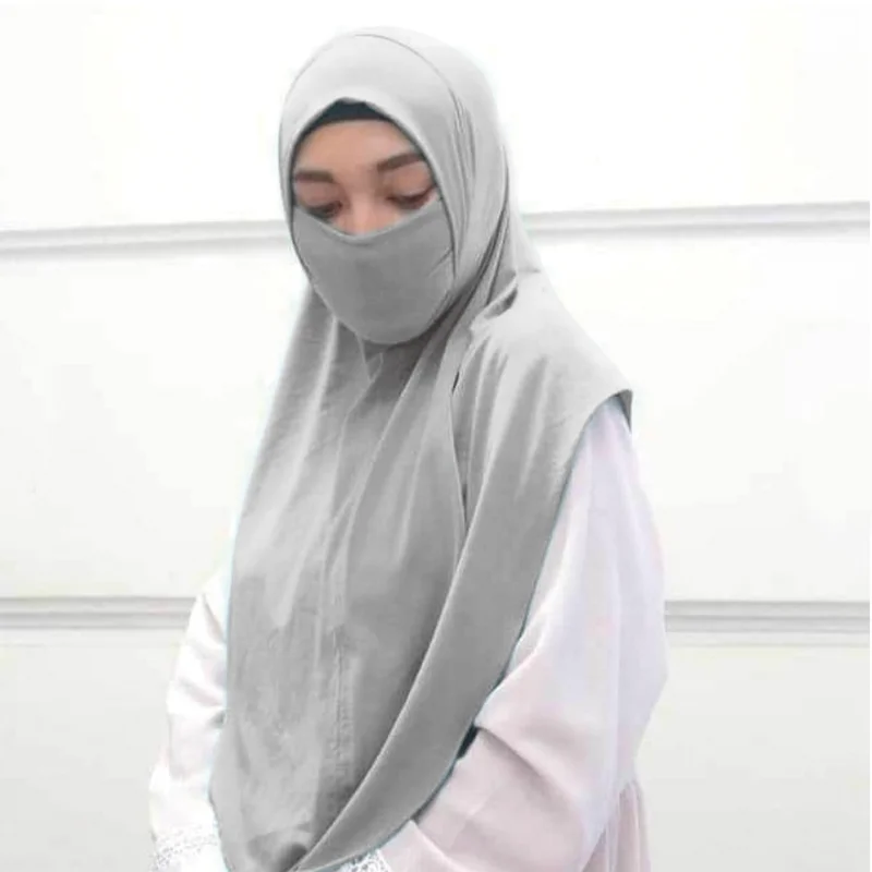 Фото Арабский мусульманский женский Тюрбан Хиджаб Niqab мусульманская маска для лица накидка шарф шаль Женский хиджаб мусульманская одежда №3