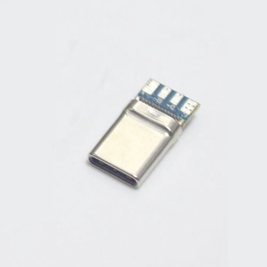 Фото 4 шт. 4-контактный OTG USB Type-C с Nicke-покрытием, штекер USBC DIY 2A/3A/5A, детали линии быстрой зарядки, разъем типа C для телефона №4