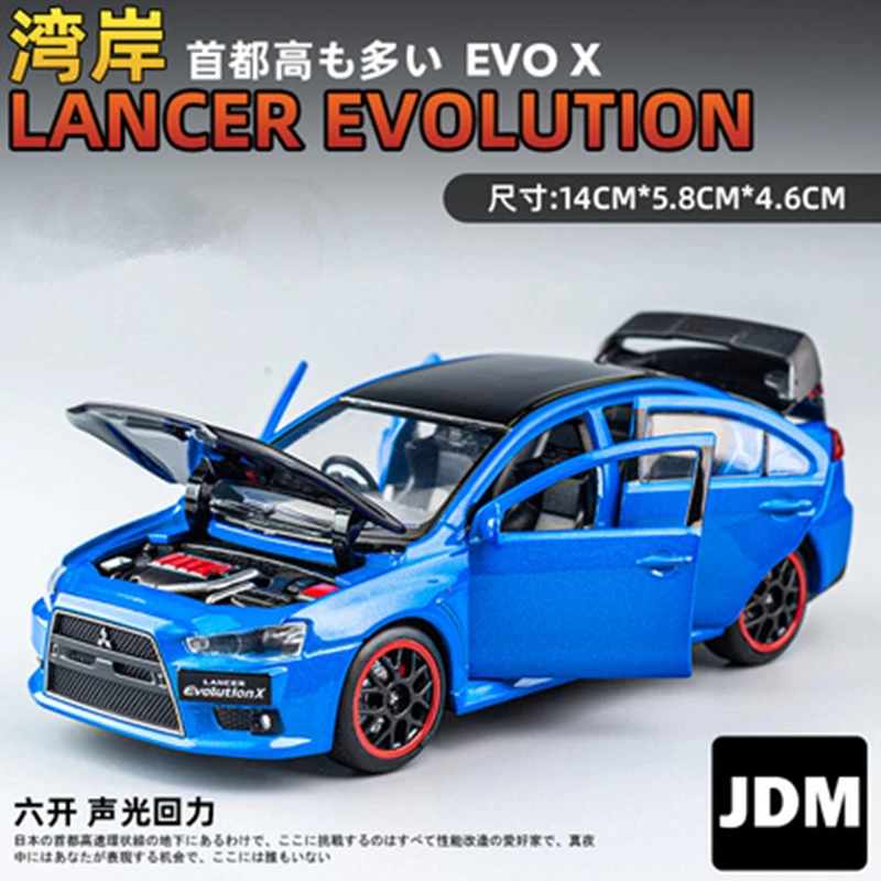 Фото Литая металлическая Игрушечная модель автомобиля 1:32 Mitsubishis Lancer Evo X 10 модель автомобиля имитация звука и фотоколлекции детский подарок №2