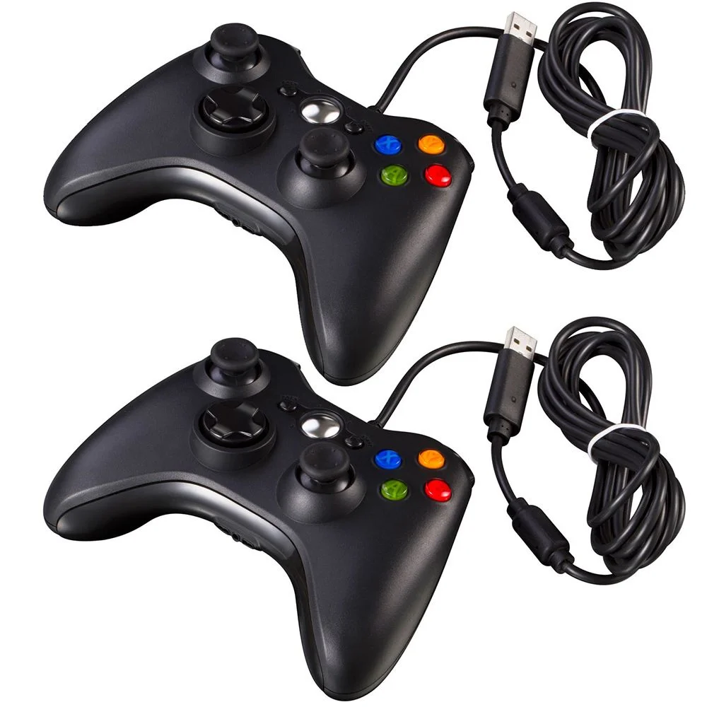 2 шт. Новый Черный проводной Usb игровой контроллер для Microsoft Pc Windows совместимый с Usb 1,1/2.0 интерфейс геймпад 2022 Новинка