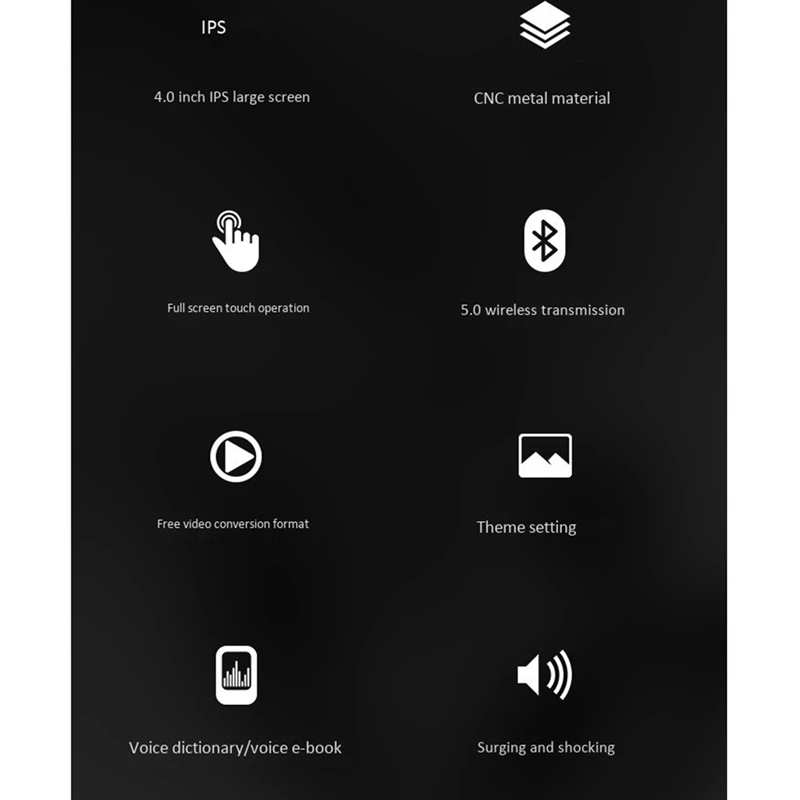 Фото MP4 музыкальный плеер 4,0 дюймов Full-Sn Пресс MP3 плеер Bluetooth 5,0 Walkman Hi-Fi качество звука №2