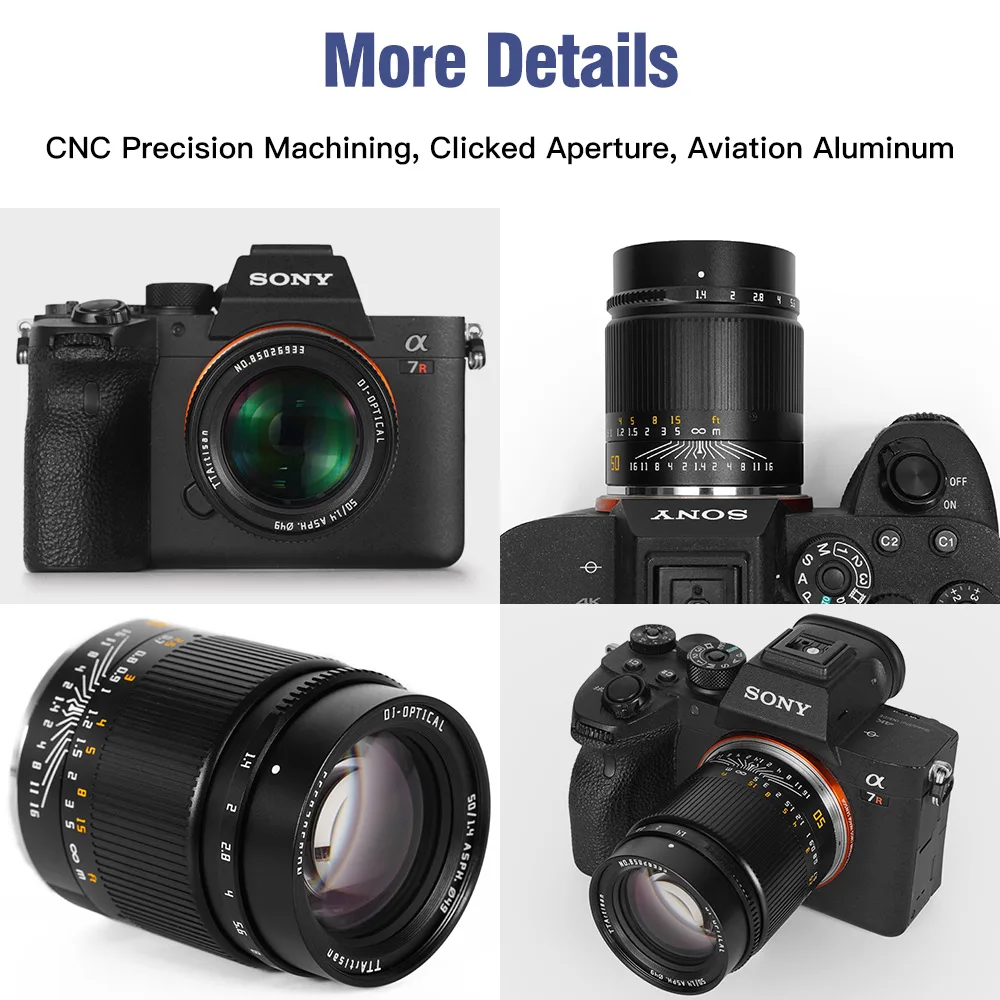 Фото TTArtisan 50 мм F1.4 ASPH полный каркас ручной фокусировки объектива для камер SonyE /NikonZ /CanonR /Sigma Leica Panasonic L Mount №3