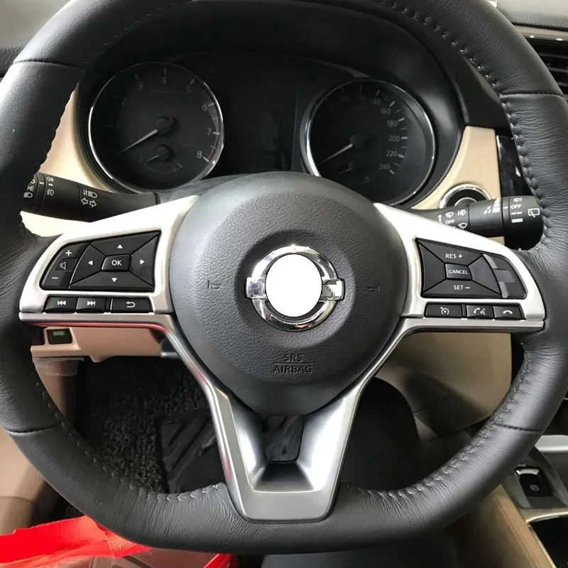Фото 2 шт., хромированный чехол на руль автомобиля для Nissan Qashqai J11 2018 2019 №4
