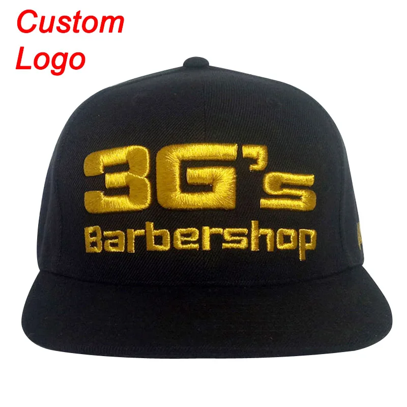 DIY золотой цвет вышивка печатный логотип настроить сделать Snapback собственный дизайн шляпы модные смешанные цвета Snap Back бейсболка на заказ