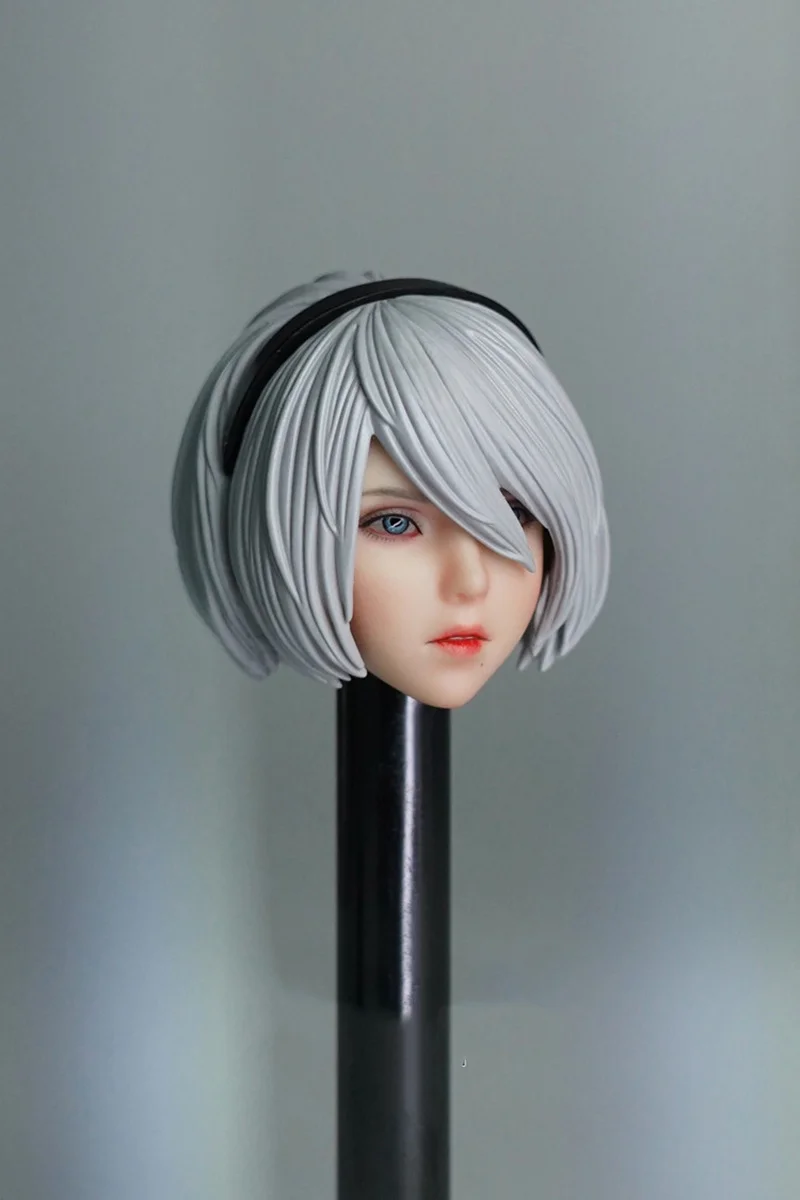 Фото 1/6 Женская фигурка, аксессуары для кукол YoRHa No 2, тип B, 2B, скульптура головы, подходит для 12-дюймовых фигурок, модель игрушки, аксессуары для сборки A1041 №5