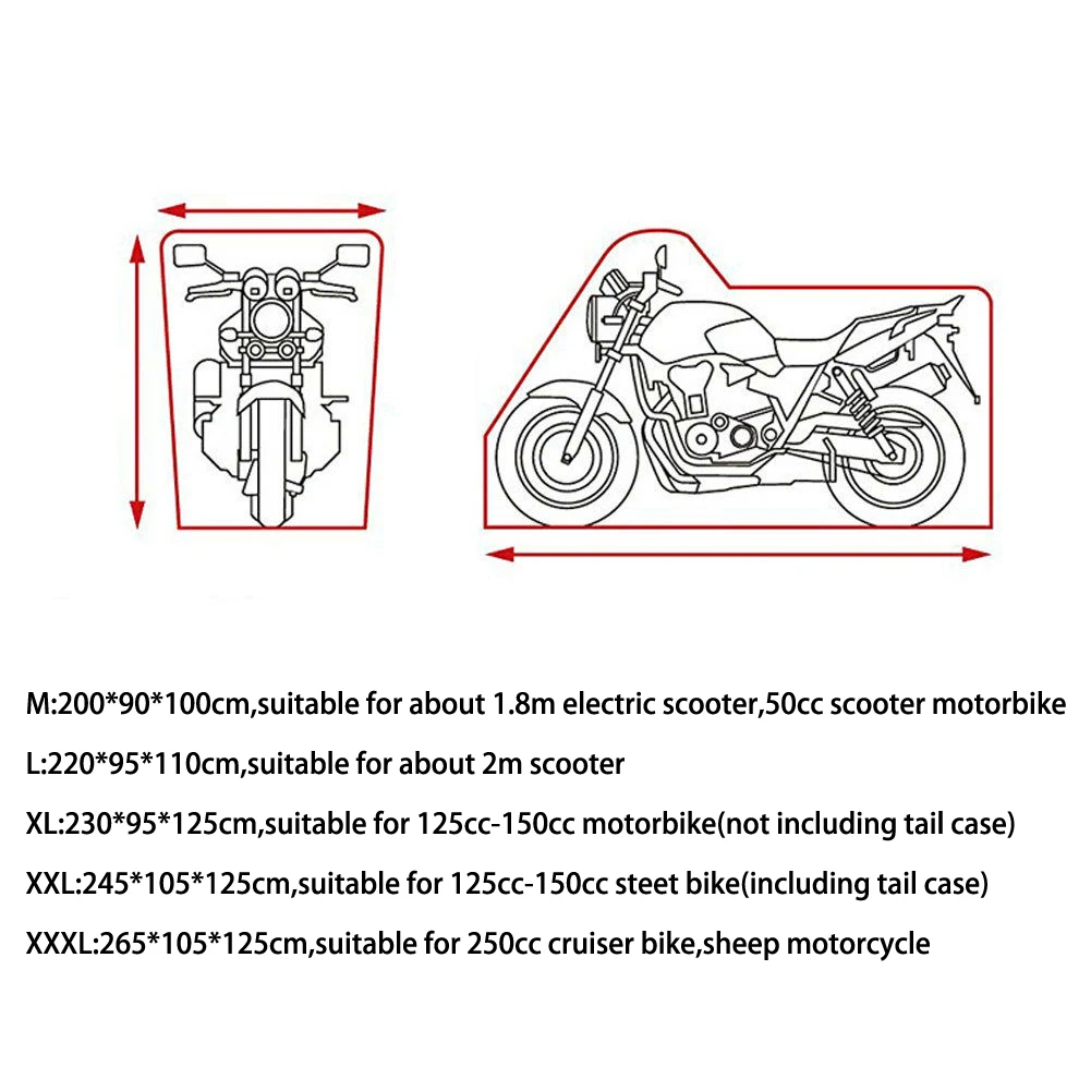 Housse de protection для moto, imperméable, anti-poussière, Rain, UV, Scooter, M-3XL (art.: 3920bfe1fcb5f) - 3920bfe1fcb5f