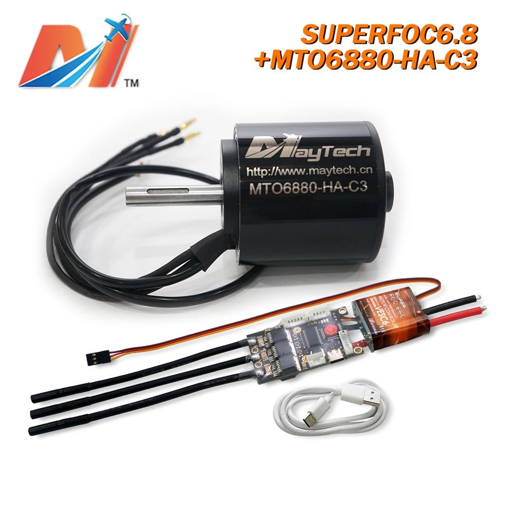 Maytecht бесщеточный двигатель 6880 190KV герметичный двигатель и superfoc6.8 VESC6 контроллер на основе электрической горной доски боевой робот комплект