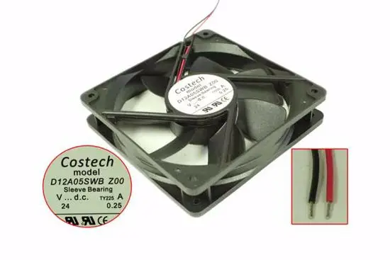 2-проводной Вентилятор охлаждения сервера Costech D12A05SWB DC 24 в 120 А 120x25 мм