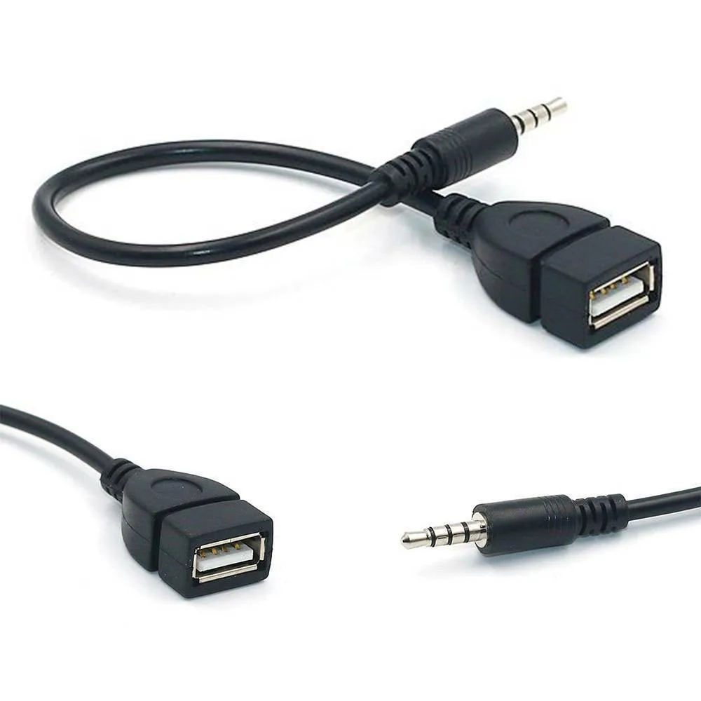 Аудиоразъем 3,5 мм, штекер USB 2,0, разъем AUX кабели адаптеров, удлинитель для чтения USB-накопителя или кардридера