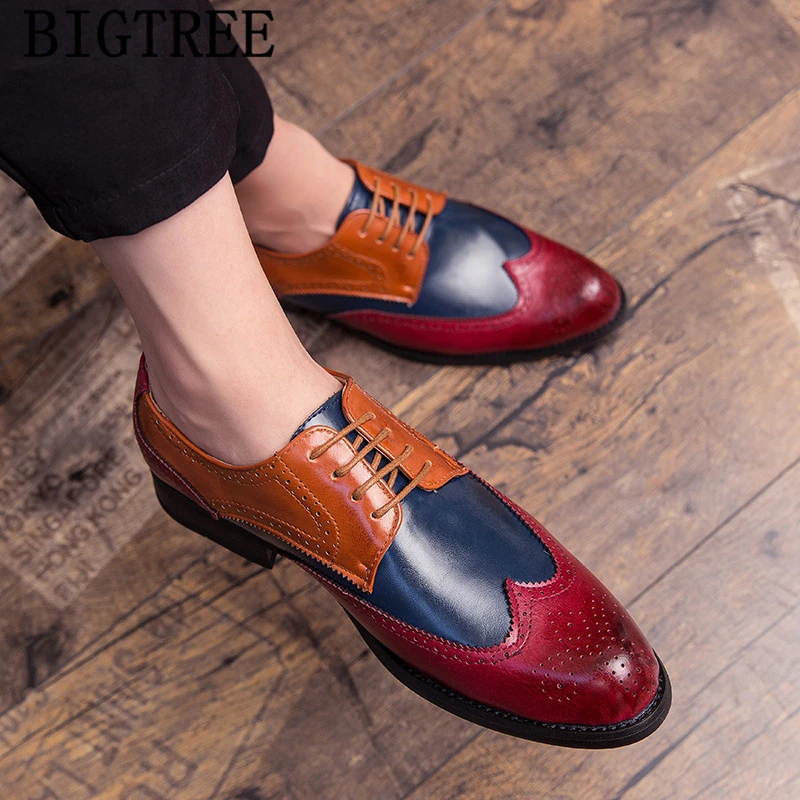 Мужские вечерние туфли-оксфорды Brogues, коричневые дизайнерские свадебные туфли, обувь для вечеринок, (art.: 3a365b53965) - 3a365b53965