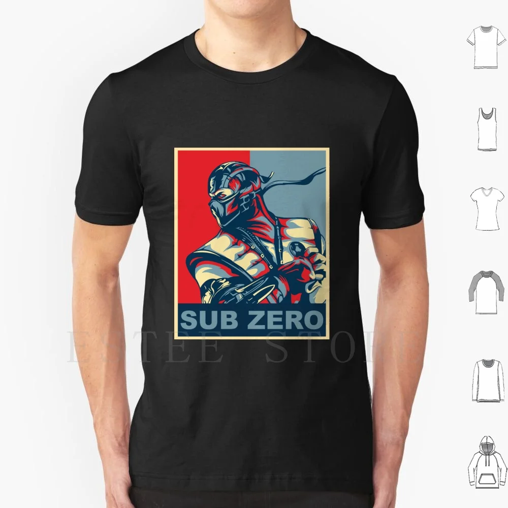 Футболка Sub Zero, красная и синяя, большие размеры, 100% хлопок, Sub Zero Project Sub Zero Vs Scorpion Mortal Kombat Sub Zero