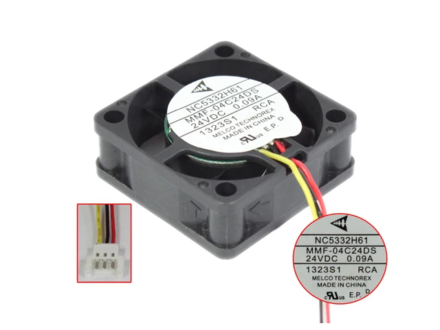 3-проводной охлаждающий вентилятор для сервера MITsubishi MMF-04C24DS RCB DC 24 В 0,09a 60x60x25 мм