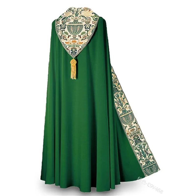 Фото Мусульманское платье Jubba Thobe, молитвенный халат, платье на Хэллоуин, ретро, средневековый священник, монах, миссионерский плащ, накидка, вечерние карнавальный костюм №3