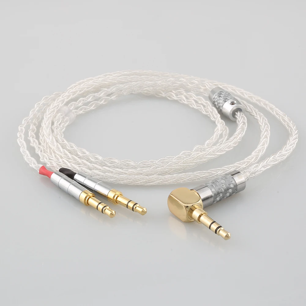 Кабель для наушников, из чистого серебра 99% пробы, 8 ядер, для Focal Clear Elex Elegia Stellia, наушники, гарнитура AH-D7200 AH-D5200