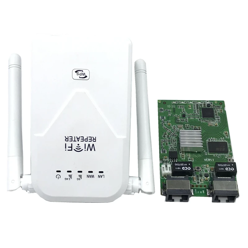 802.11b/g/n/ac Беспроводной Wi-Fi ретранслятор 750 Мбит/с мини повторитель Wi-Fi усилитель сигнала EU/US 2,4G + 5,8G Wifi ретранслятор 2 * 5dBi антенна