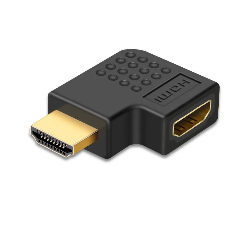HDMI-совместимый угловой адаптер 90 градусов HDMI штекер-гнездо HDMI угловой разъем
